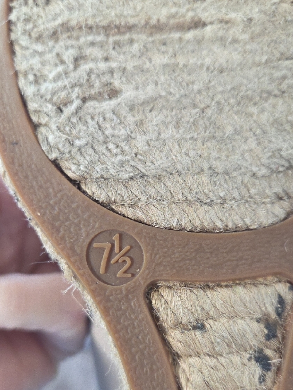 J. Crew Beige Canvas Espadrille Wedge Pumps Size 7.5 - Picture 6 of 7